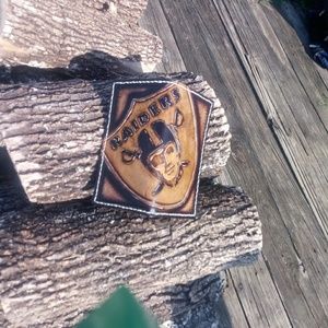 Hand made leather Raders pride wallet